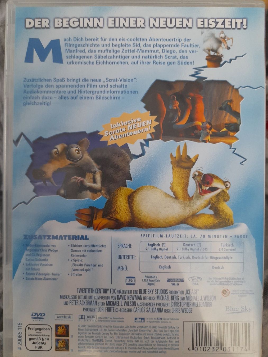 Tutti i DVDs: DVD Ice Age - Der Beginn einer neuen Eiszeit! – Usato da Eiken venduto da Lashar 1
