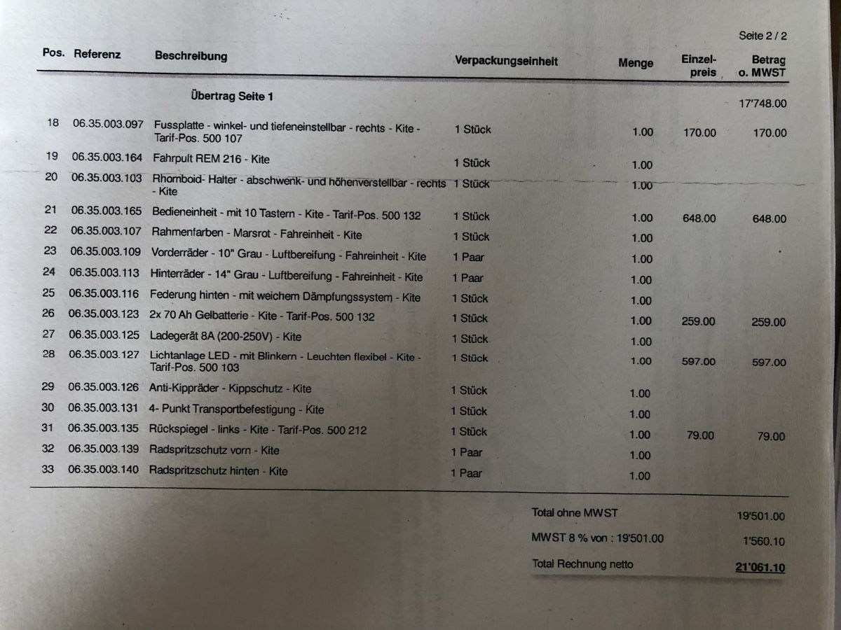 Sedie a rotelle: Elektro Rollstuhl – Usato da Murten venduto da Bizzarrofime 6