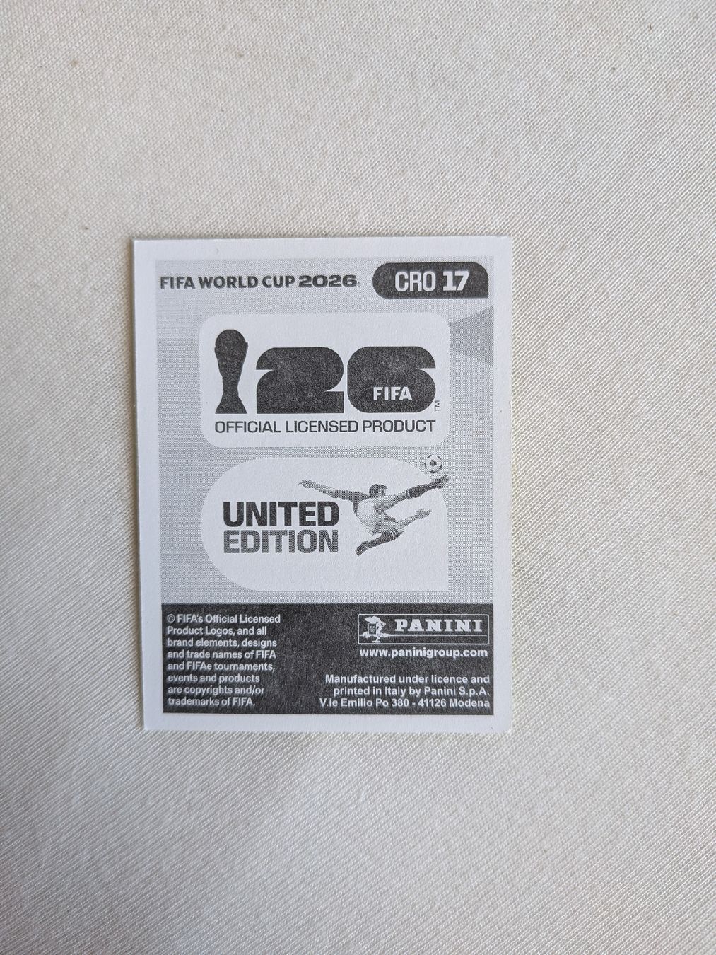 Panini Sammelbilder & Trading cards: Panini Bild CRO 17 – Gebraucht aus Eschenbach SG von SanFranciscoCalifornia 1