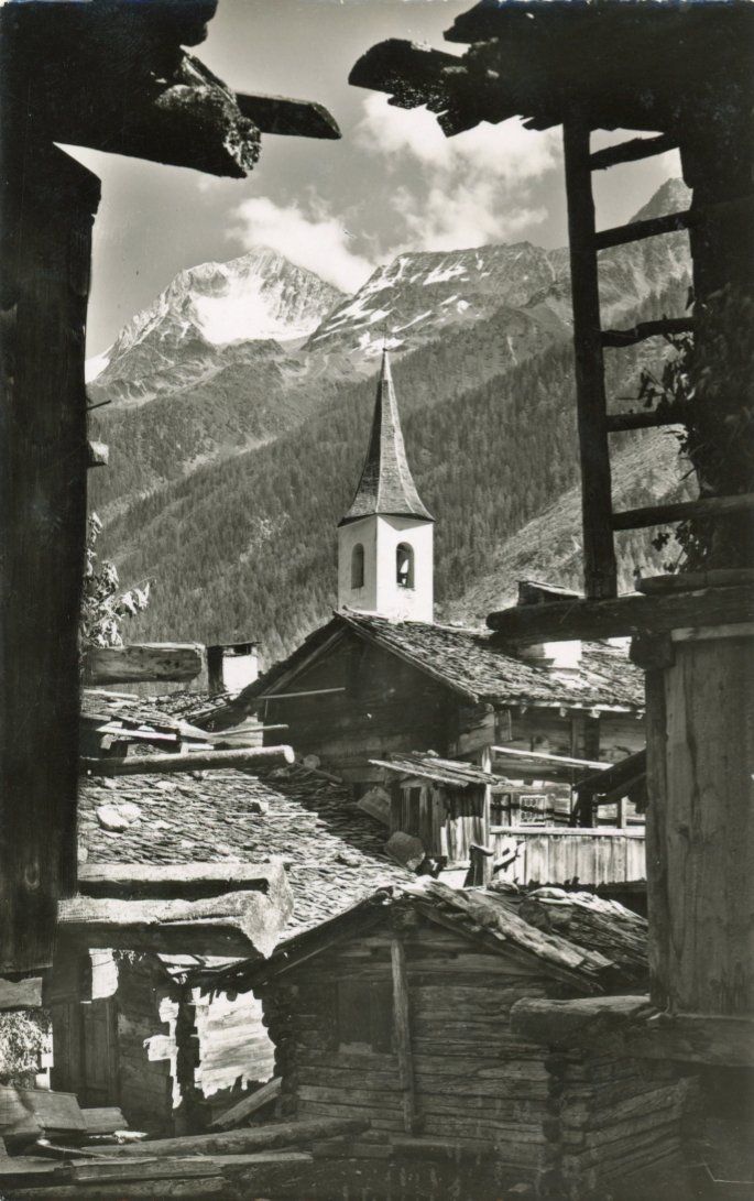 Cartoline postali: Kippel  VS  im Lötschental  mit Bietschhorn – Usato da Brig venduto da Valcards54