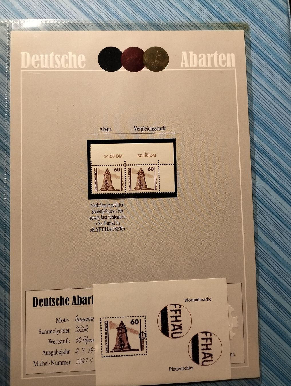Tutti i francobolli: Deutsche Abarten - Seltene Marken  – Usato da Riniken venduto da ChriguG75