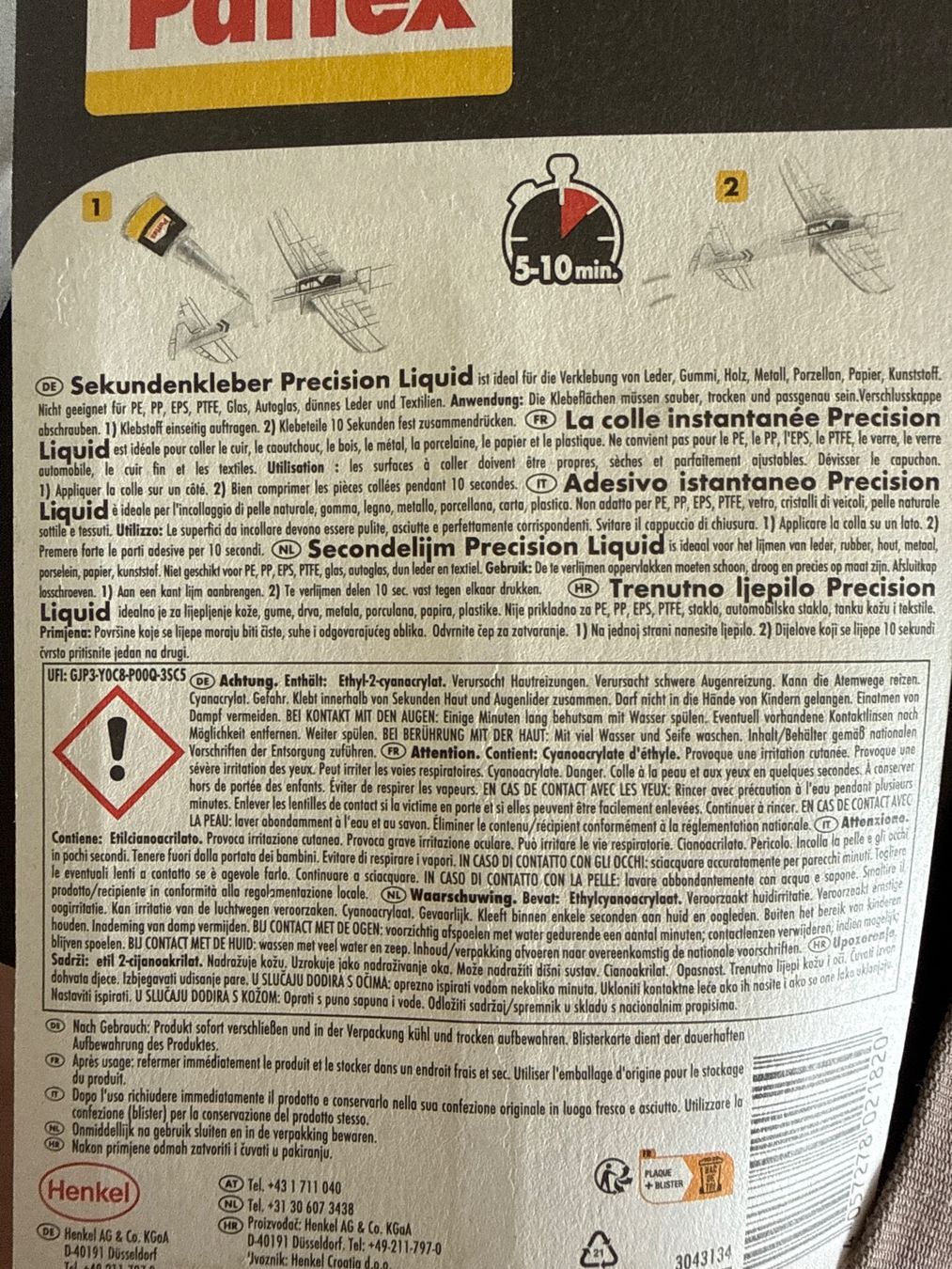 Aufkleber: Sekundenkleber Instantkleber Pattex – Neu und originalverpackt aus Altendorf von Elenaneagu22 1