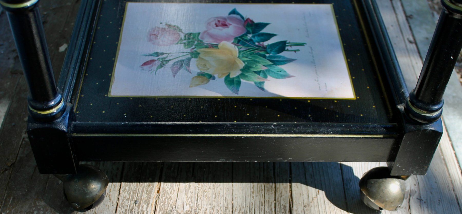 Mobili & Arredamento: Wunderschöner Servierboy schwarz mit Blumenmotiven – Usato da Kirchlindach venduto da hekilida 4