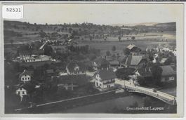 Sensebrücke Laupen aus der Vogelschau