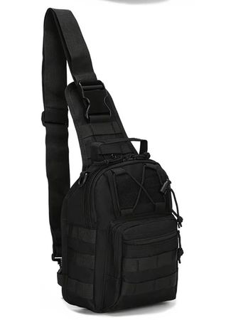 Tactical EDC Sling Bag Umhängetasche MOLLE System schwarz