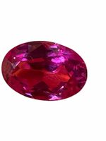 Oval cut Red Gemstone - RUBIN synthetic