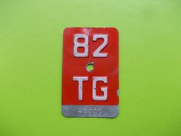 Velonummer / Fahrradnummer TG 82