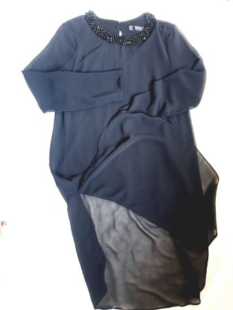 TUNIKA HALLHUBER 36 S BLUSE 2 lagig GLITZER  WIE KLEID TOP