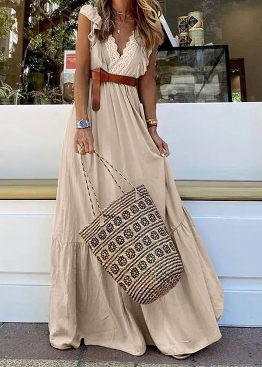 Maxi Sommerkleid Mit Rmel
