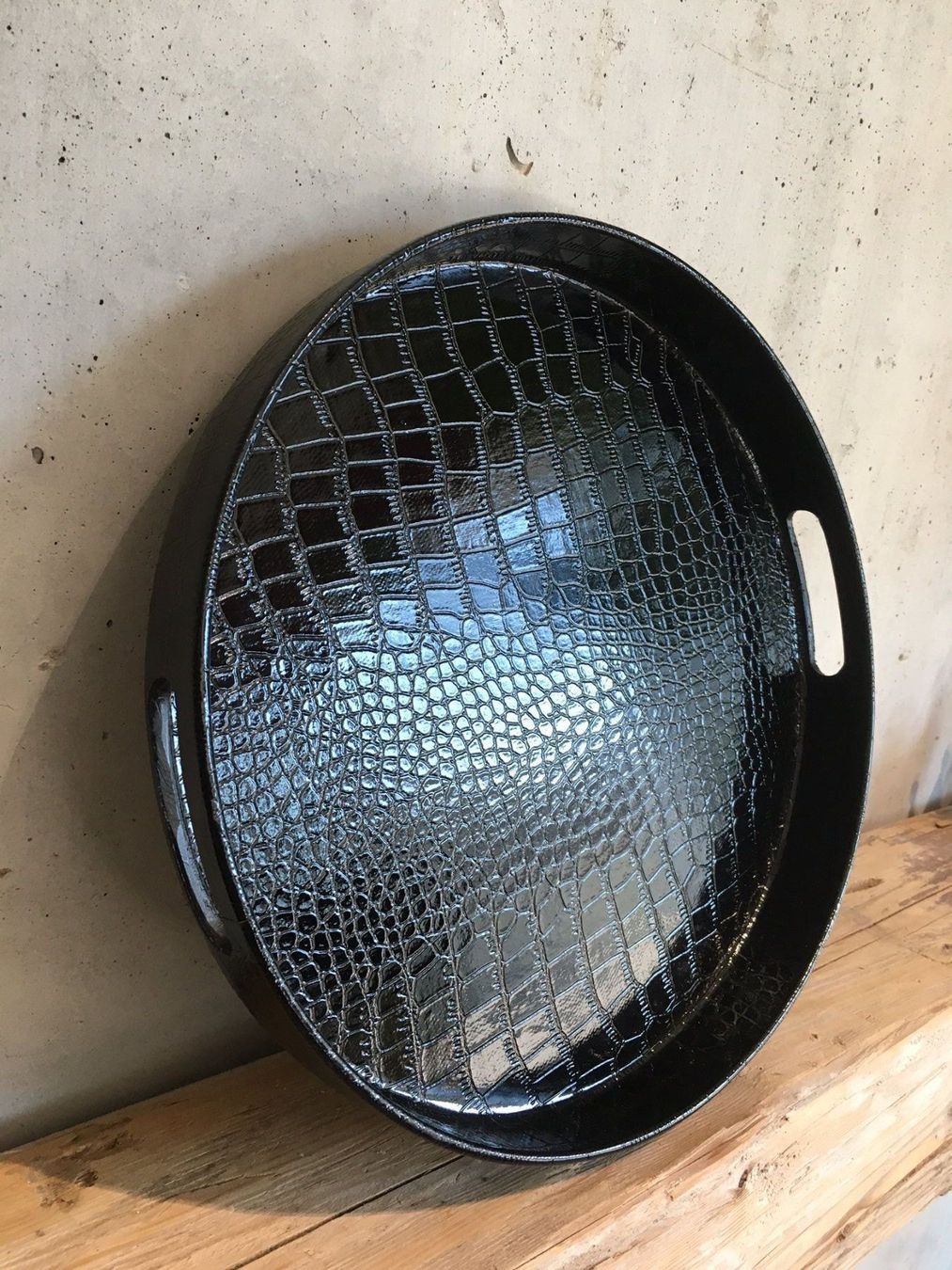 Piatti di portata: Serviertablett/Krokooptik in schwarz/Neu/OVP – Nuovo e nell'imballaggio originale da Volketswil venduto da rubin74 1