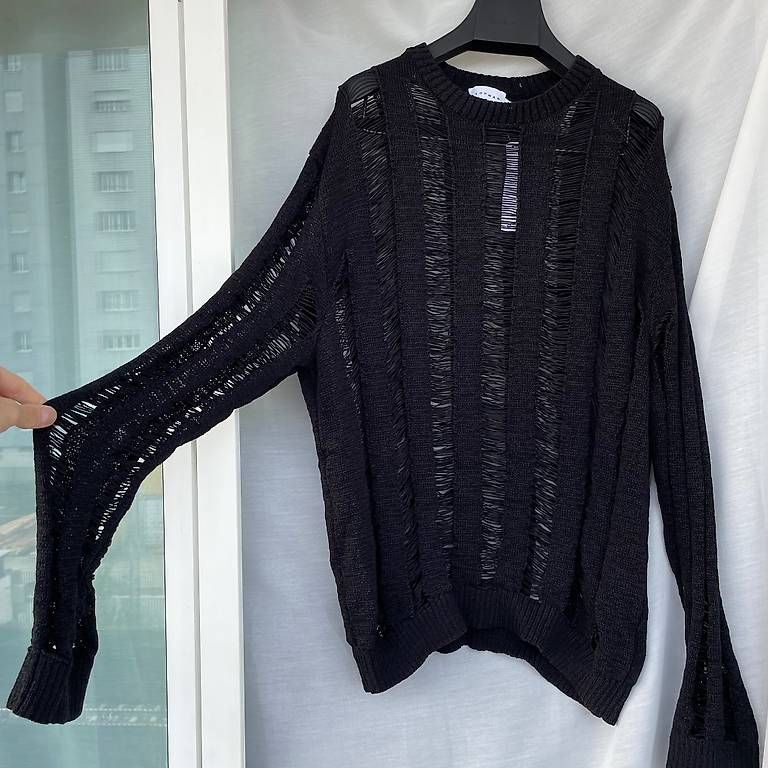 Maglioni & Felpe: Topman Oversized Pullover Rave Techno Fetish Look Punk Gr. S – Usato da Zürich venduto da JesusHublot 1