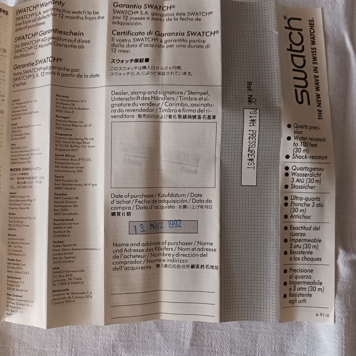 Swatch Orologi: swatch 1992 für Sammler – Nuovo (secondo la descrizione) da Bäretswil venduto da ricoric 5