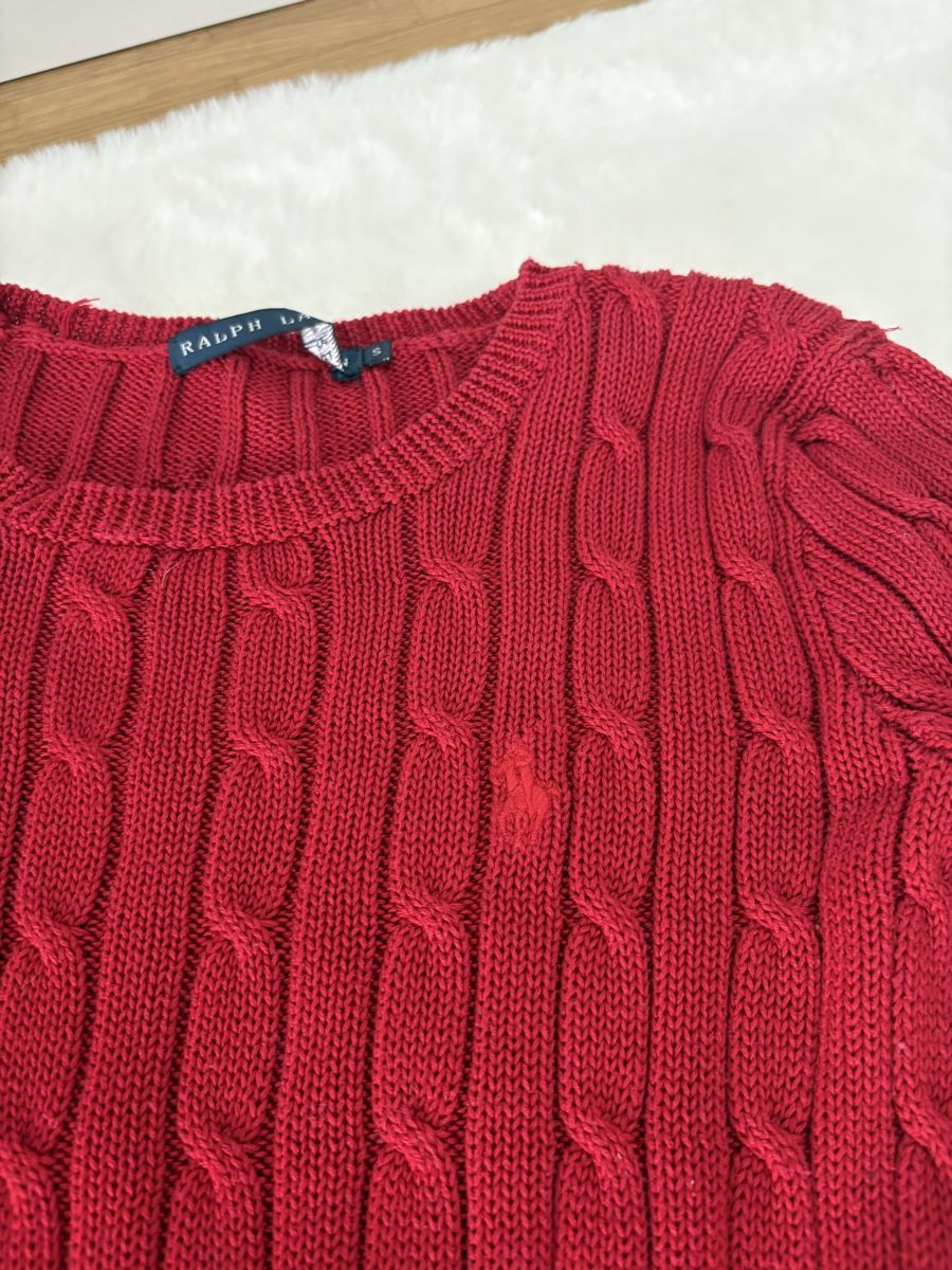 Ralph Lauren Maglioni & Felpe: Ralph Lauren Strickpullover, rot. Winter-Klassiker! – Usato da Ebikon venduto da luu_2x95 2