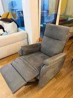 Fauteuil à réglage électrique, alcantara gris