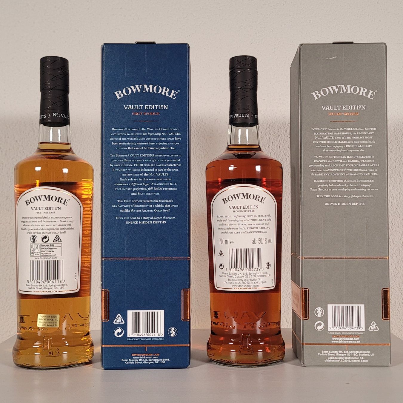 Bowmore Bevande alcoliche: Bowmore Vault Edition - 1st & 2nd Release - Top Kondition! – Nuovo e nell'imballaggio originale da Emmetten venduto da lennart.andreas 1