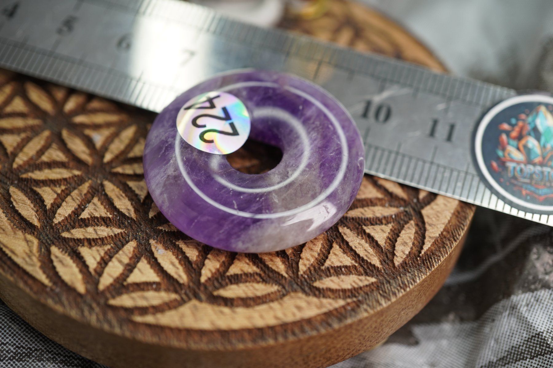 Minerali & Pietre curative: Amethyst      ca30mm     Top  Pi Scheibe – Nuovo e nell'imballaggio originale da Eschenbach SG venduto da topstone 1