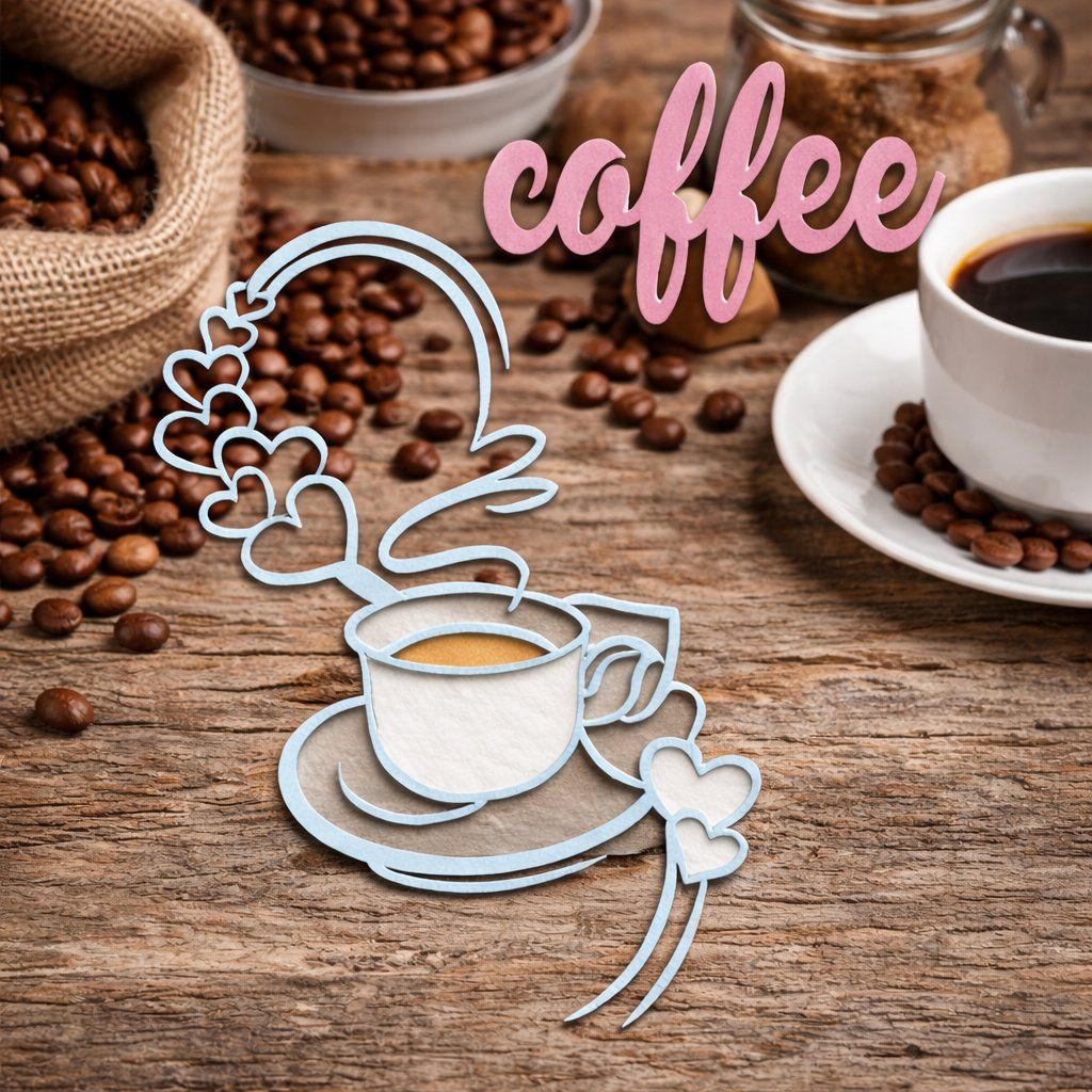 Sciablone: Neues Stanzschablonenset Coffee / Kaffee – Nuovo e nell'imballaggio originale da Effretikon venduto da wenuss 1