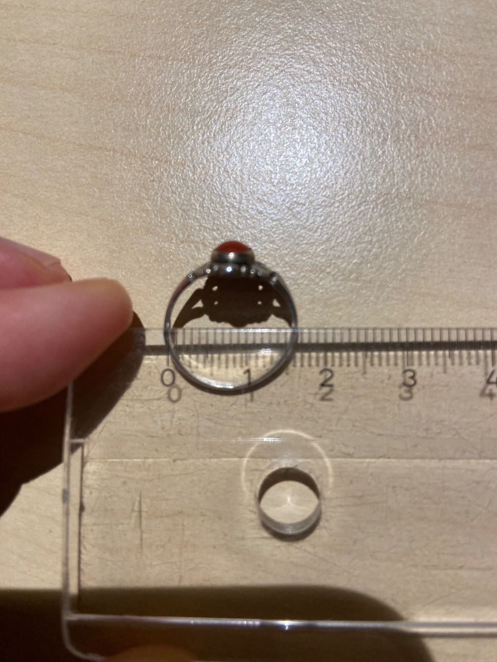 Anelli: Jugendstil Dänemark Koralle Silber Ring mit Stempel 830S – Usato da Niederhasli venduto da YHHC 5
