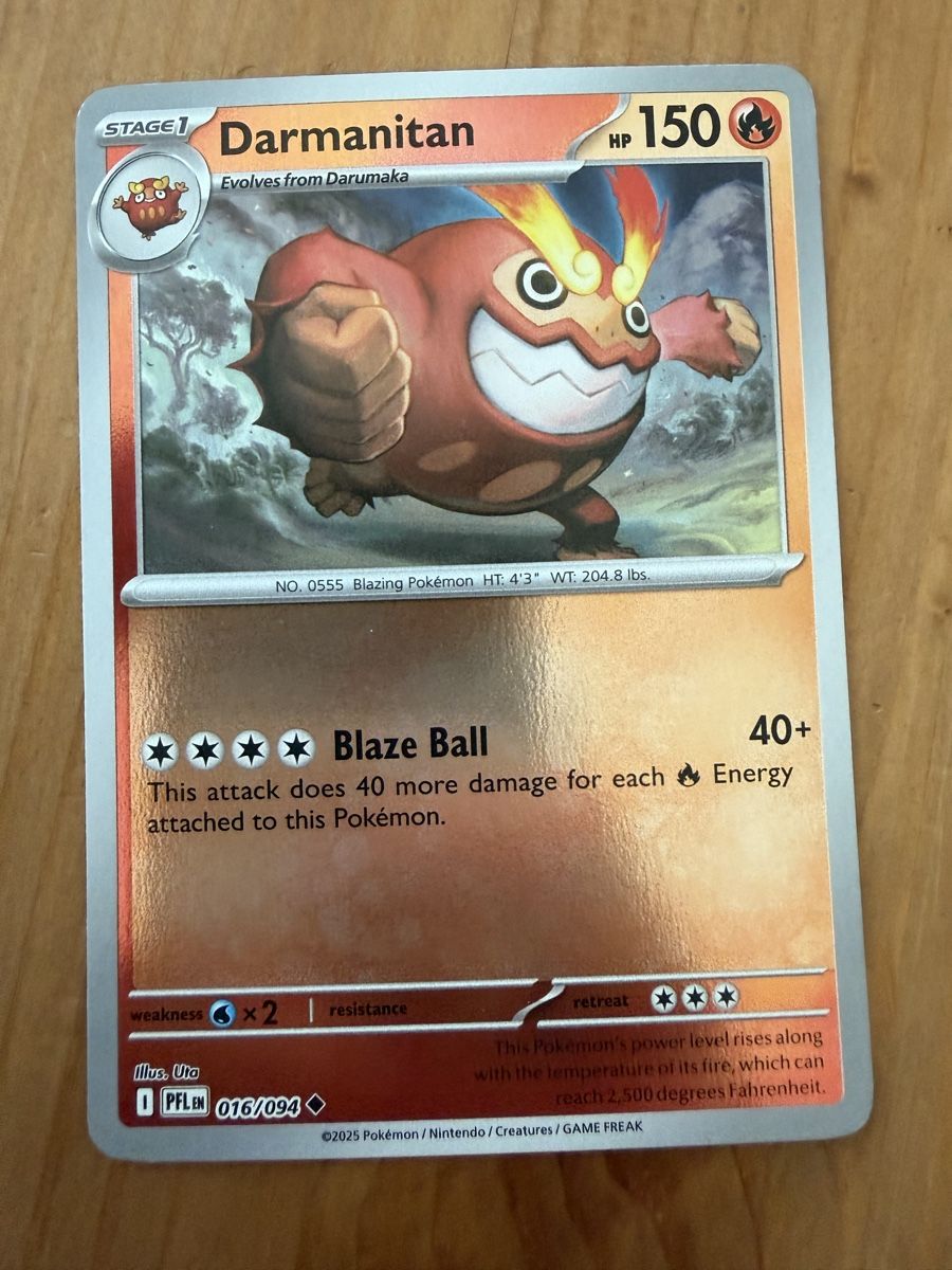 Pokémon Carte collezionabili: Darmanitan (PFL016) – Nuovo (secondo la descrizione) da Vevey venduto da Matx