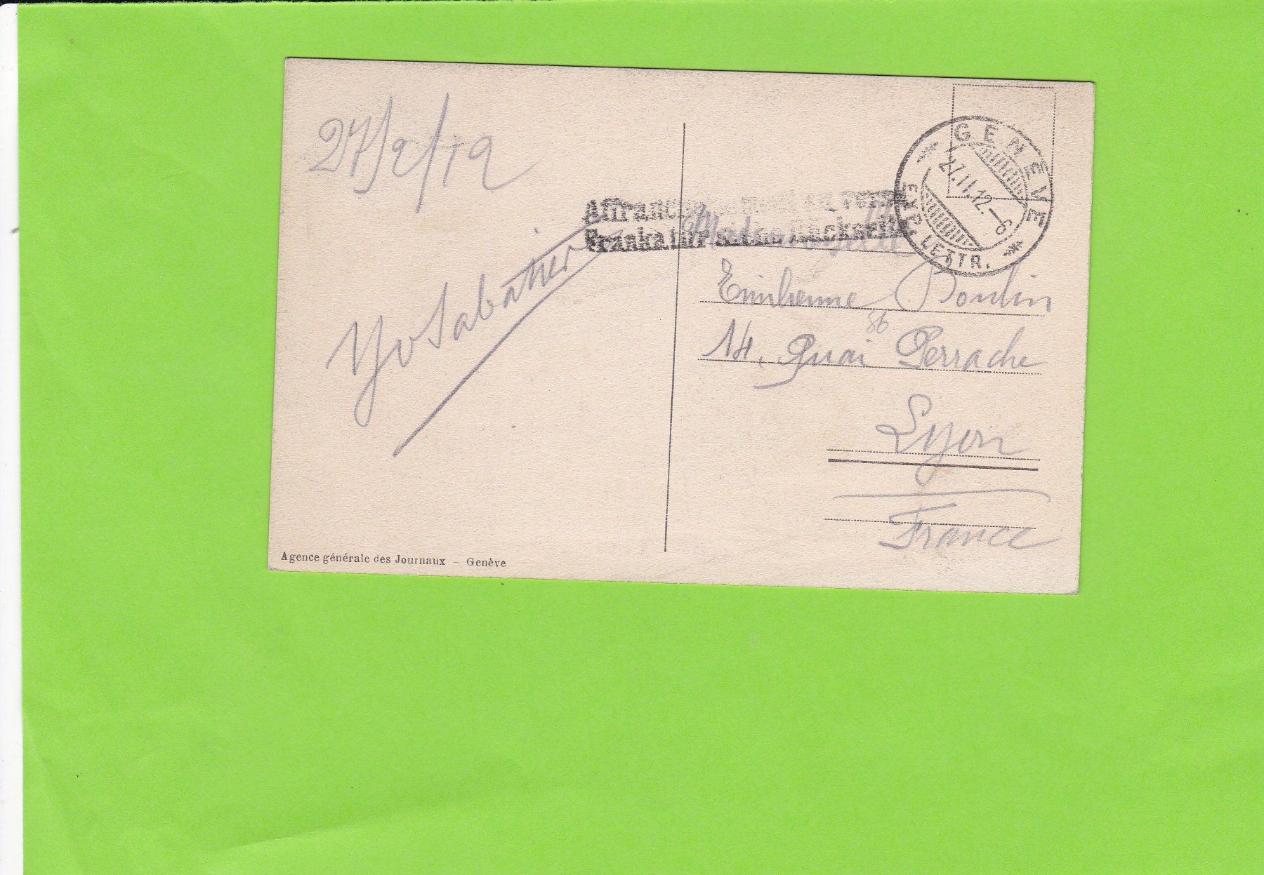 Cartoline postali: Genève-Théâtre – Usato da St. Peterzell venduto da neckertal 1