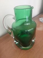Vintage Glasktug/-vase/ m. quadratisch angeordneten Dellen