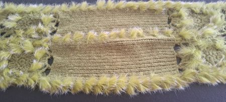 Sisley Schöner Strickschal aus Wolle grün-Limette Neu