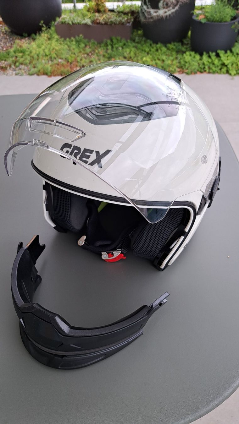 Caschi & visiere: Helm Grex G4.2 Pro Weiss in Swing-N-Com-Version, Grösse S – Nuovo (secondo la descrizione) da Nussbaumen AG venduto da Mflux 1