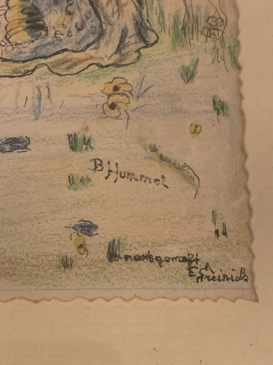 Dipinti: Dessin vintage aux crayons de couleur – Usato da Posieux venduto da pha_tnd9 1