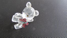 🎄 Swarovski Kristall Bär mit Schleife, Winter Deko 🐻🎁
