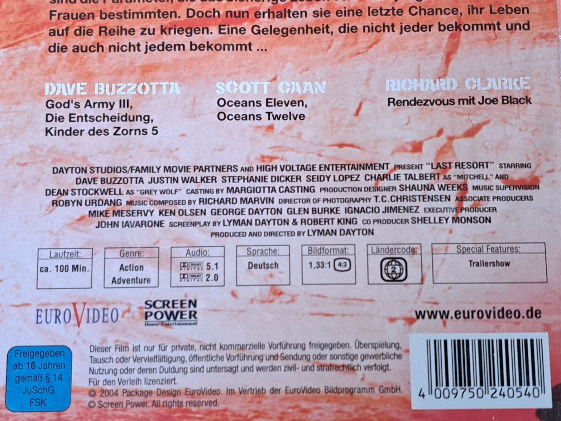 Tutti i DVDs: DVD the last resort mit Dave Buzzotta und Scott Caan – Nuovo (secondo la descrizione) da Unterseen venduto da Kanica 3