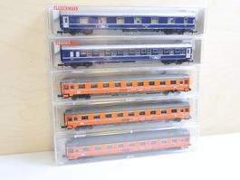 ROCO/Fleischmann 5 x SBB Personenwagen - Spur N - Set