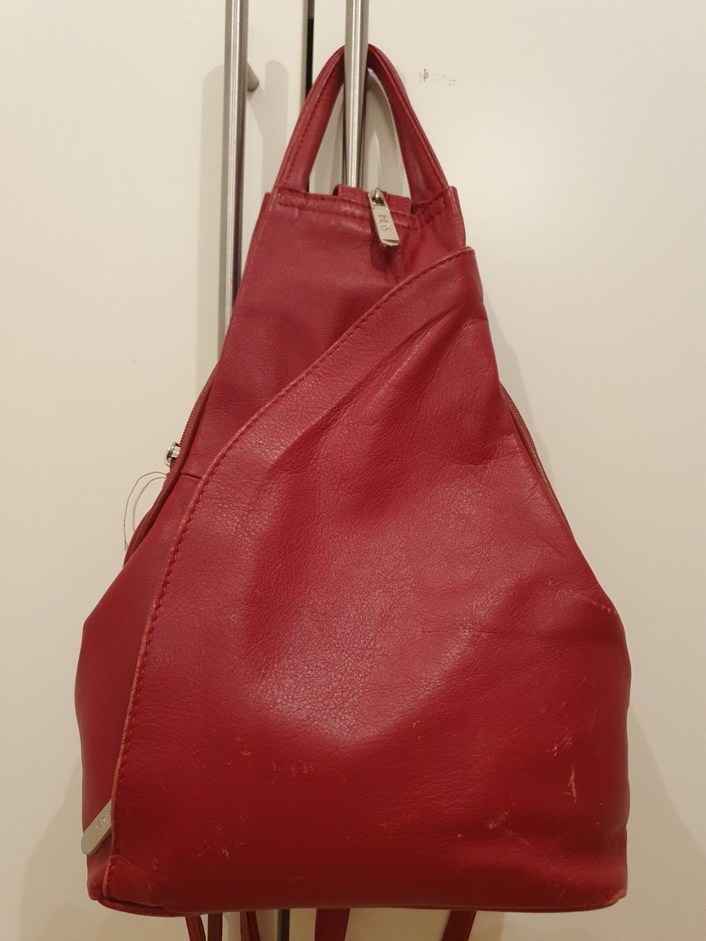 Zaini: Leder Rucksack rot – Usato da Heinrichswil venduto da sabi2809