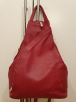 Leder Rucksack rot