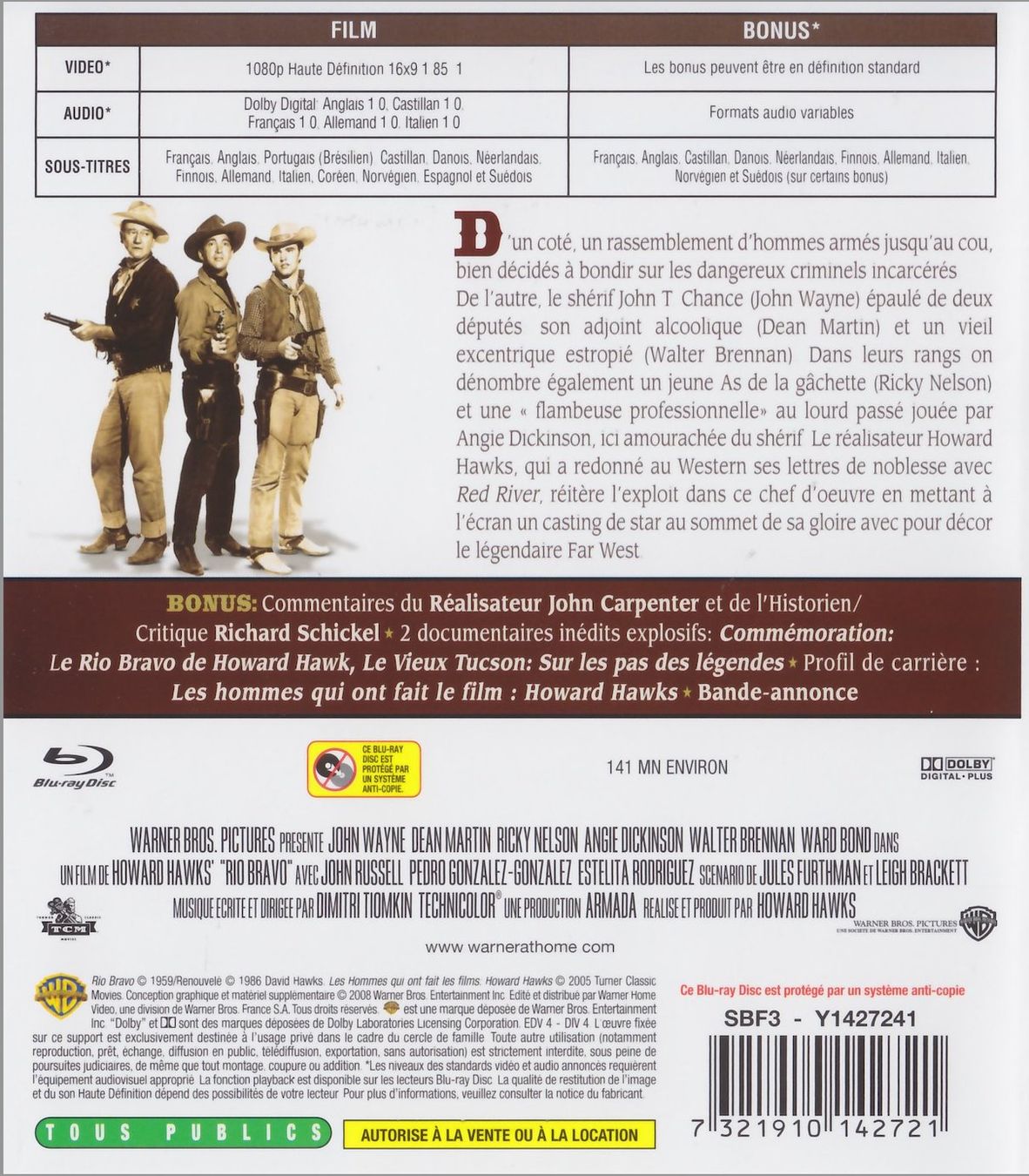 Alle DVDs: Rio Bravo (1959, Blu-ray, John Wayne) – Gebraucht aus Vevey von zecollector 1