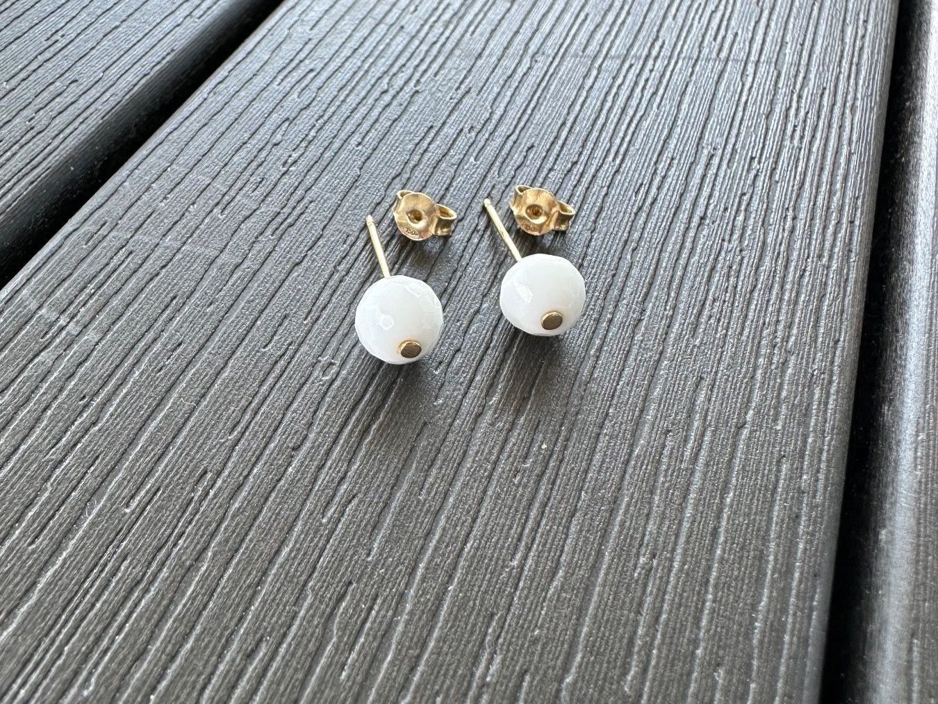 Orecchini pendenti & Orecchini a lobo: Ohrstecker Gold 750, Stein weiss – Usato da Winterthur venduto da AngiDi 4