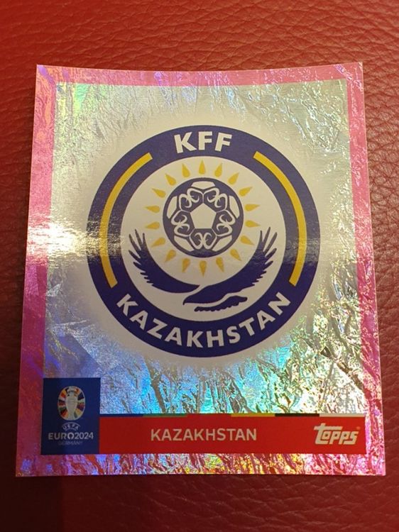 Emblem Kazakhstan - Purple Parallel Sticker - KAZ 1 - Topps