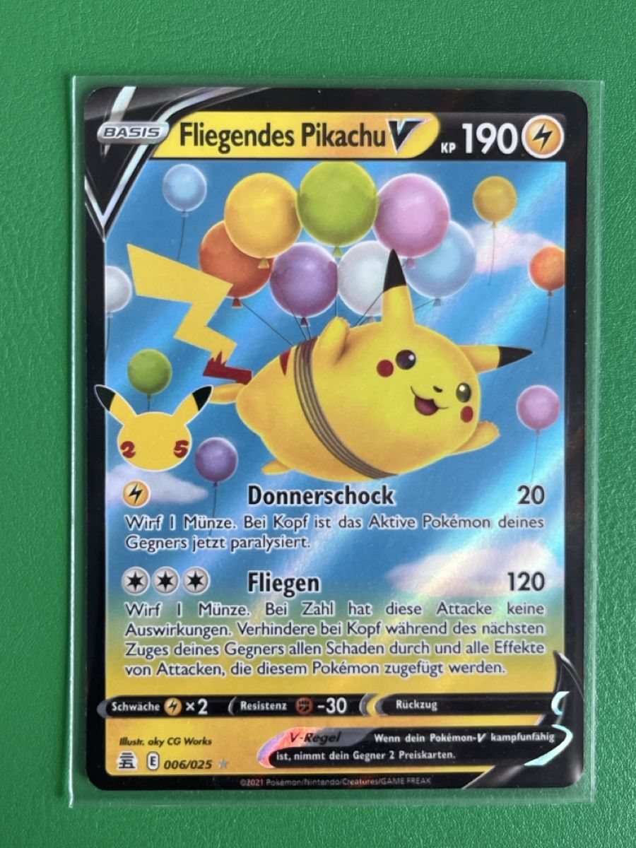 Pokémon Carte collezionabili: Pokemon Celebrations Fliegendes Pikachu V CEL 006 DE – Nuovo (secondo la descrizione) da Lommiswil venduto da diti_89