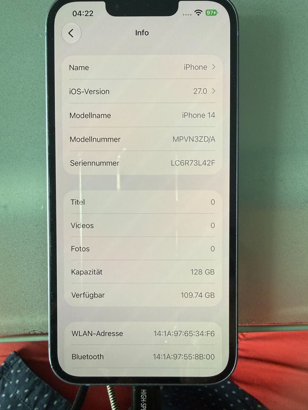 Apple Portables: iPhone 14 128 GB – D'occasion à Wittenbach par stolino 6
