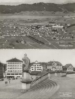 Einsiedeln SZ 2AK 1x Flg.Aufn Sihlsee + Hotel Pfauen ab 1939