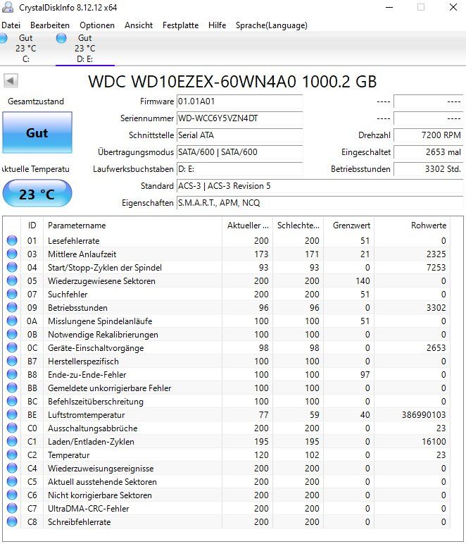 Western Digital Dischi rigidi: WD Blue 1.0 TB SATA Festplatte – Usato da Meilen venduto da speedliq 2