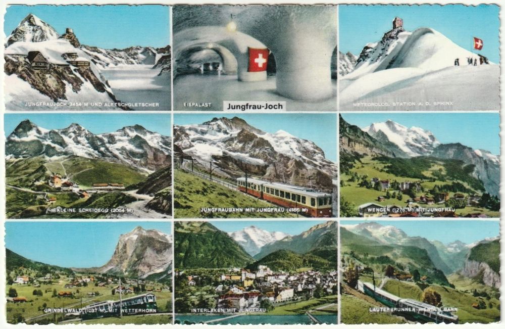 Grindelwald Lauterbrunnen Interlaken, 9 Ansichten 