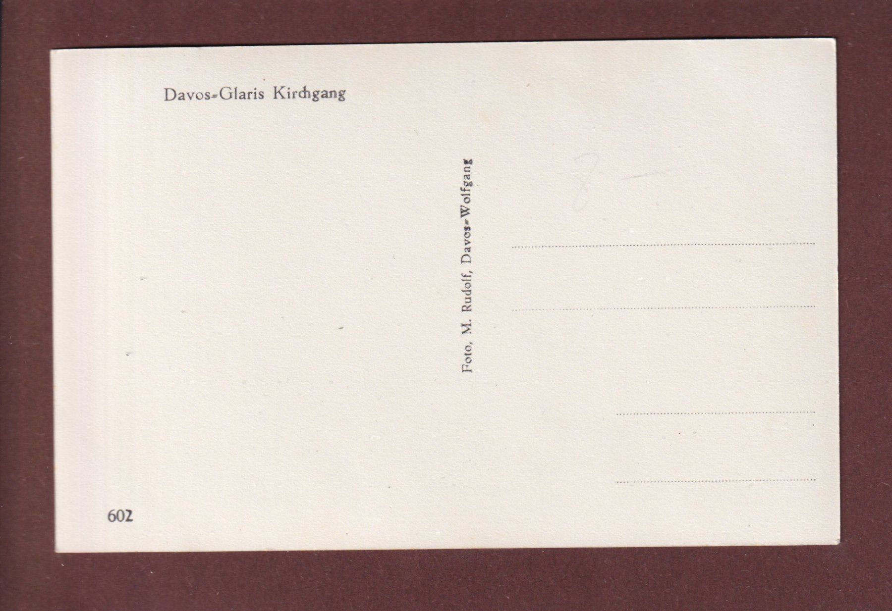 Cartoline postali: DAVOS-GLARIS Kirchgang – Usato da Pully venduto da nicecards 1