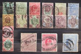 Grossbritannien MNr. 102A-117A gestempelt
