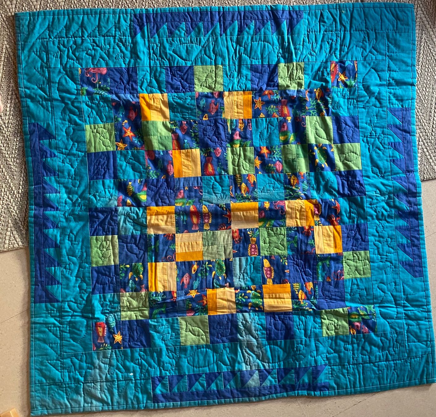 Coperte: Baby Krabbel-Patchworkdecke – Usato da Tafers venduto da Hinaya
