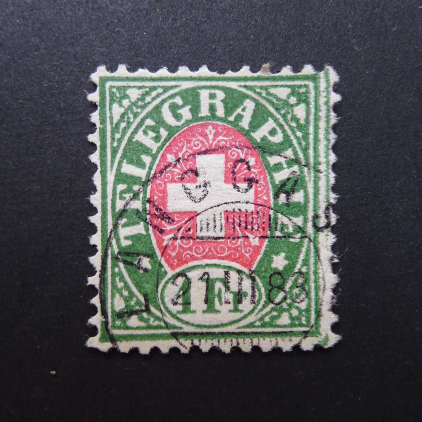 Tutti i francobolli: 1881 Nr. 17 Telegraphenmarke – Usato da Dagmersellen venduto da wyss1982