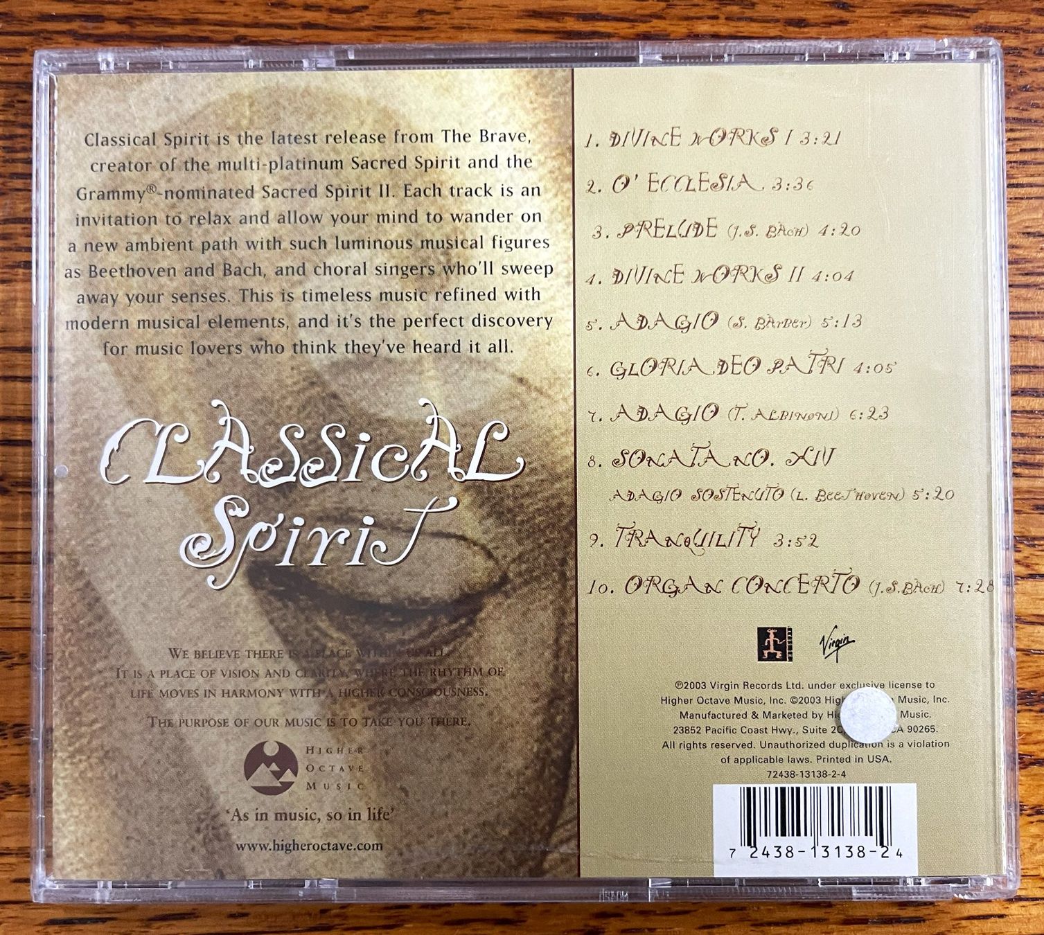 CD: Sacred Spirit Presents /Classical Spirit CD – Usato da Oftringen venduto da Vucki 1