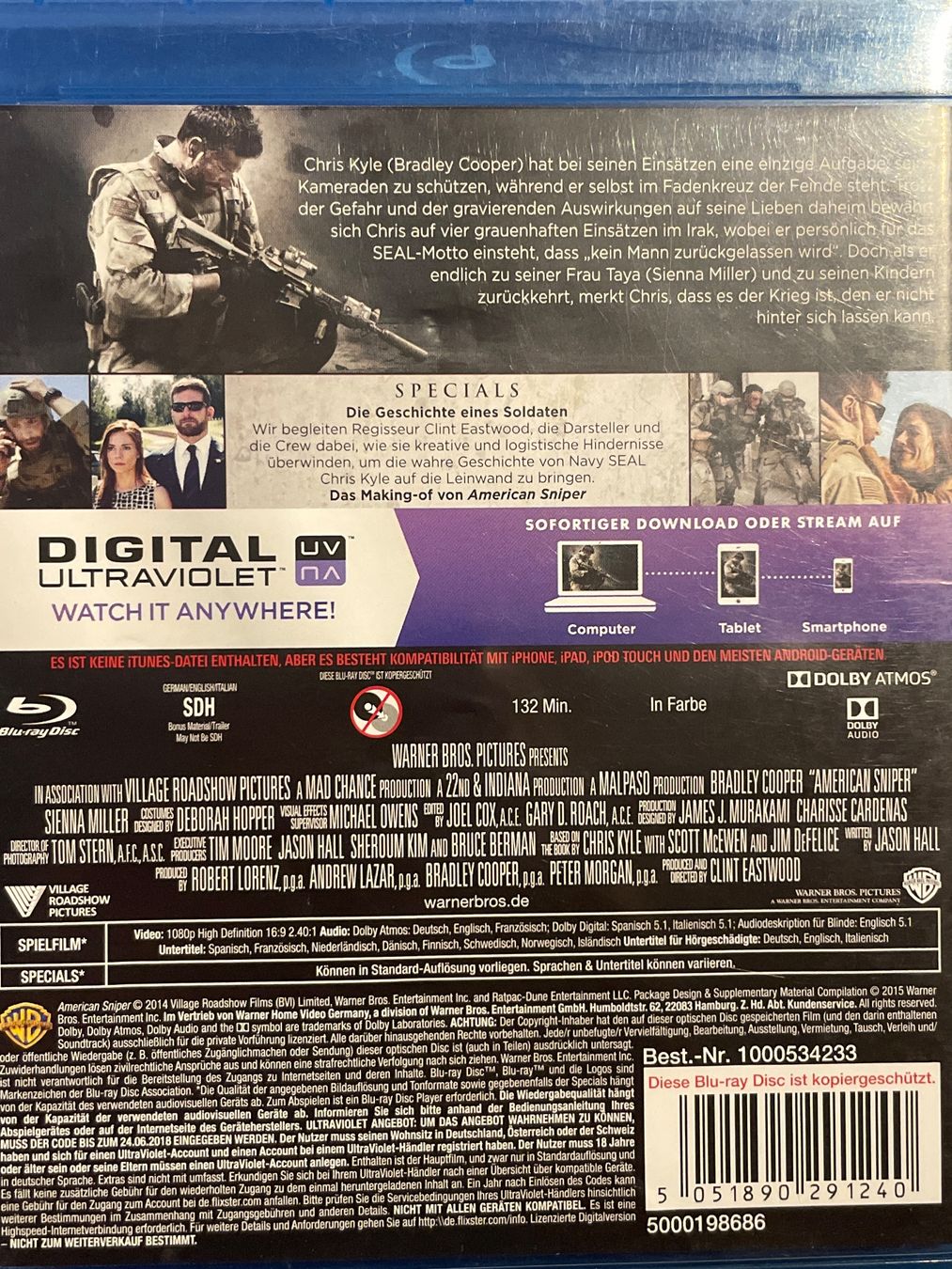 Tutti i DVDs: American Sniper   (2014) – Usato da Waldenburg venduto da Gonzo8 1