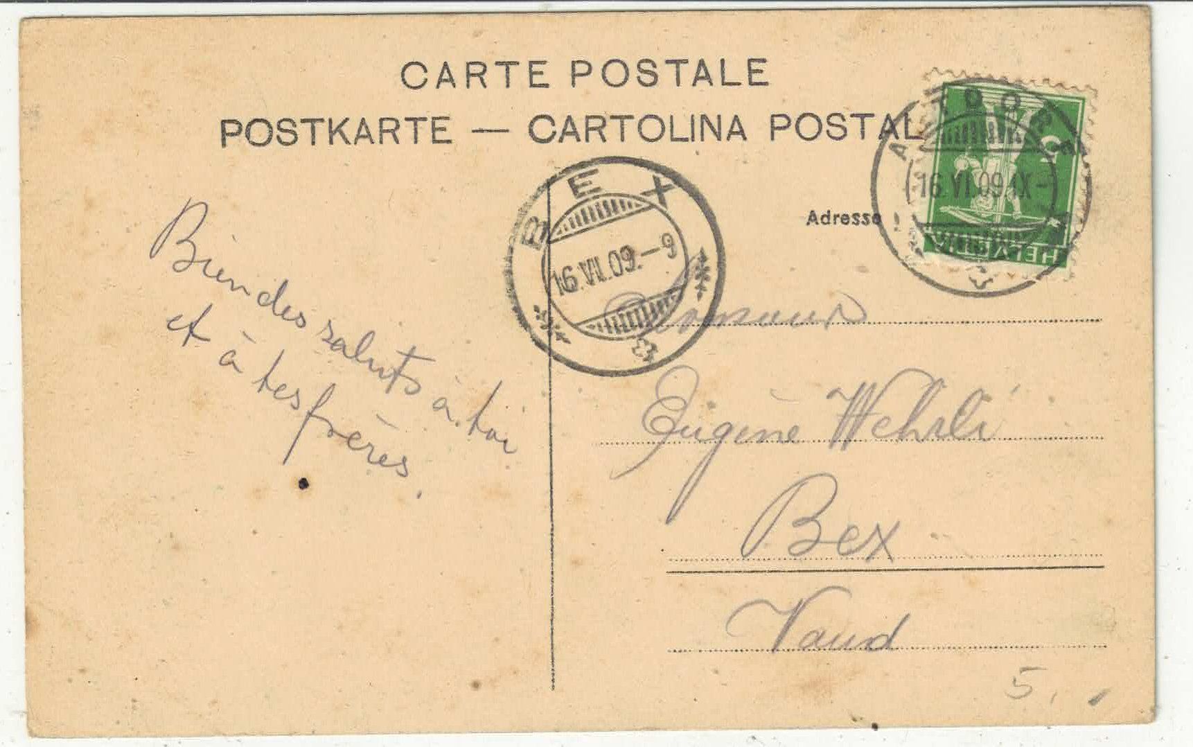 Cartoline postali: Bürglen - Dorfpartie - Litho – Usato da Ettingen venduto da Kartenplanet 1