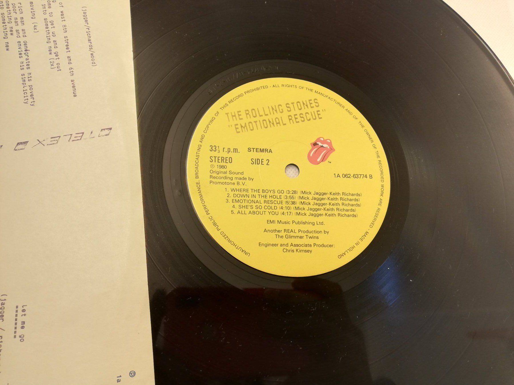 Dischi in vinile: THE ROLLING STONES - EMOTIONAL RESCUE – Usato da Bern venduto da Vinylsound.ch 5