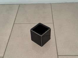 Pot pour stylo, en céramique, noir, 8,5x8,5cm